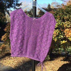 Charlotte Russe Silver Metallic Purple Sweater